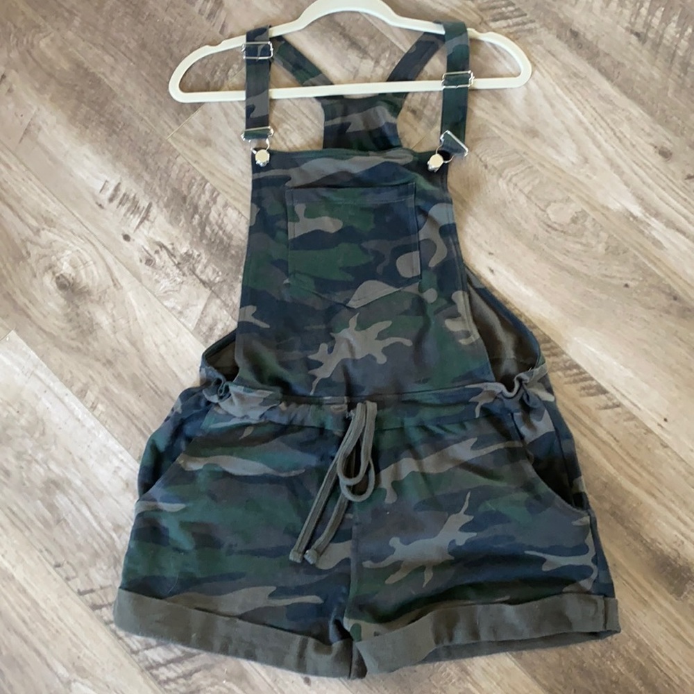 Pepper & Zoe Camo Overall Shorts